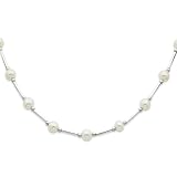 Sterling Silver Cultured Pearl Necklace - 18 Inch