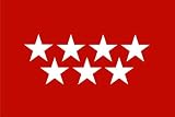 PREMIUM Aufkleber MADRID (Sterne) Grösse: 8,4 x 5,4 cm -- ideal fürs Auto Motorrad Biker Caravan LKW Motorräder Sticker Autoaufkleber -- mit Schutz Laminat und Transferfolie -- Made in Germany -- Sehr lange Haltbarkeit !! KEIN VERSAND an Packstationen !!
