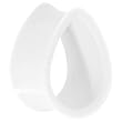 00 Gauge White Teardrop Silicone Flexible Tunnel