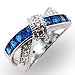 Women's Young Line Montana Cubic Zirconia Rhodium Ring, Size: 5-10