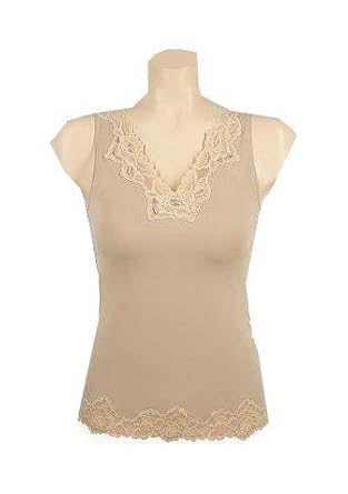 Breezies Curve & Contour By Flexees Shaping Lace Trim Camisole W/shelf Bra Ultimair