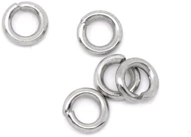 500 Pieces - 4mm Jump Rings Stainless Steel Silver Tone - 20 Gauge