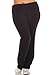 Active Womens Ladies Plus Size Yoga Pants (2XL, black)