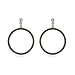 Eve's Addiction Joan's Irresistable Black CZ O Drop Earrings
