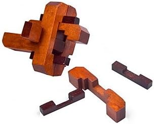MWV Wooden IQ Brain Teasr Lock IQ Puzzle Magic Cube