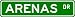 ARENAS Street Name Sign ~ Personalized Family Lastname Sign ~ Gameroom, Basement, Garage Sign