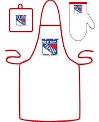 New York Rangers Grilling Apron Set - Hockey Sports Merchandise