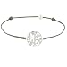 Bijoux Les Poulettes - Bracelet Lien Arbre de Vie Argent 925-Lien Gris Foncé