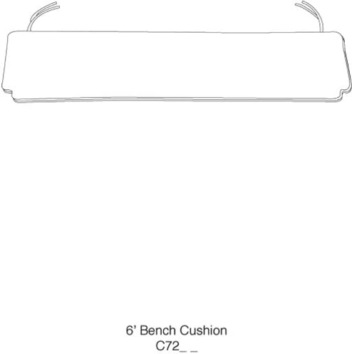Oxford Garden 1C72NA 6-Feet Bench Cushion, Canvas
