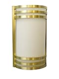 31laHPNpWxL. SL160  American Fluorescent TRS213SBEC Trillium Wall Sconce, Triple Metal Band, Satin Brass Finish