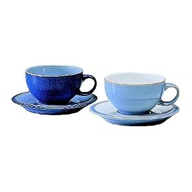 Denby Blue Jetty White Tea Saucer 16cm