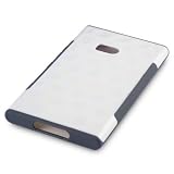 NOKIA LUMIA 900 WHITE DIMPLED SHELL WITH GEL SIDE GRIP, IN QUBITS RETAIL PACKAGING