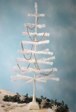 Bethany Lowe Ivory Feather Tree With Glittered Base 54?