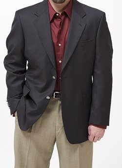Kilburne & Finch Classic Black 2-Button Center-vented Blazer