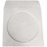 CD DVD DuPont White Tyvek Sleeves with 4" Clear Window and Flap (Automated Packaging Grade) 100 Pack