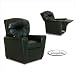 Child Recliner with Cup Holder - Black Leather Like