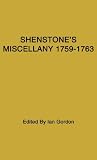 Miscellany 1759$1763 [Hardcover] [1978] William Shenstone