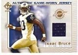 2002 Private Stock Game Worn Jerseys #99 Isaac Bruce - St Louis Rams (Piece of Authentic Game-Worn Jersey) (Football Cards)