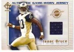 2002 Private Stock Game Worn Jerseys #99 Isaac Bruce - St Louis Rams (Piece of Authentic Game-Worn Jersey) (Football Cards)
