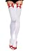 Leg Avenue Women's Nurse Thigh High Stockings, White, One Size