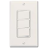 Air King AKS3 Rocker Style 3-Function Switch, White