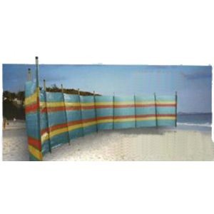 Beach Windbreak 20ft x 4ft 10 Pole Holiday Windbreak