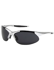 Mens Sports Sunglasses - Golf Baseball etc - Silver 5413 by SharpShades