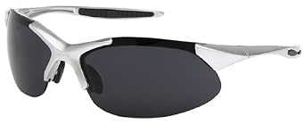 Click here to buy Mens Sports Sunglasses - Golf Baseball etc - Silver 5413 by SharpShades.