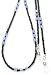 About Eyes A173-000 Beaded Glasses Chain Black/ Transparent Blue