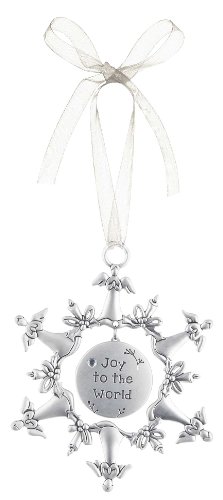 Snowflake Message Photo Ornament – Joy to the World