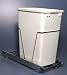 Pull-Out Waste Container, 35 qt, w/FE Slides, Chrome/White