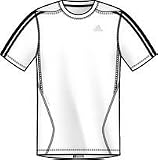 Adidas Herren Laufshirt Response 3-Stripes Short Sleeve, white/black, XXL