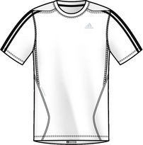 Adidas Herren kurz&auml;rmliges Shirt Response Drei Streifen, white/black/light onyx, M, V39777 Preisvergleich