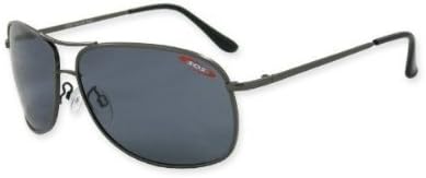 SOS Polar Max Satin Gunmetal/Black Tips Kona Sunglasses w/Smoke Lens