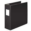 Wilson Jones Vinyl Locking No-Gap D-Ring Binder With Label Holder, 3-Inch Capacity, Black (W384-49B)