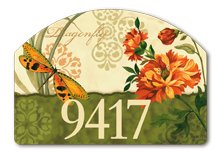 Peaceful Garden Address Plaque