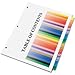 SKILCRAFT 7530013683493 One-Step Index Sheets, 31 Tab, 1-31, Letter, Assorted, 31/set