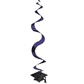Graduation Hanging Swirl Decoration 15-pk. - Purple (24")