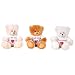 4.5 Assorted Bears With Printed T Shirts (Case of 48)
