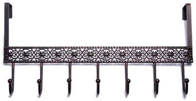 Classi Cinnamon Design Home Wall Mount 7 Heavy Duty Row Hooks,Coat Rack, Wrought and Cast Iron