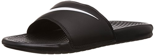 Nike mens benassi swoosh slide sandal (11, black/white)