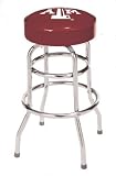 Double Rung Chrome Bar Stool Texas A&M