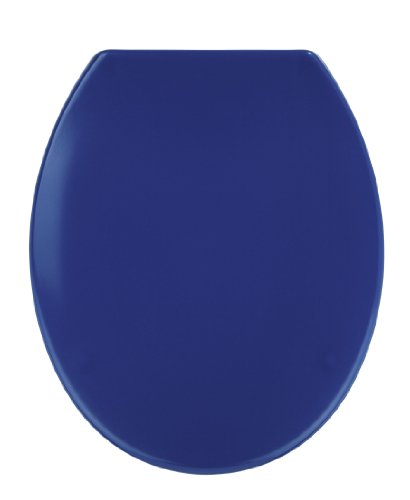 Wenko 19543100 WC-Sitz Vigone - rostfreie Edelstahlbefestigung, Duroplast, blau
