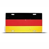 German Germany Flag Metal License Plate Wall Sign Tag