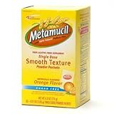 Metamucil Smooth Texture Sugar-Free Fiber Laxative/Fiber Supplement Powder Packets, Orange, .21-Ounce Packets in 30-Count (Pack of 2)