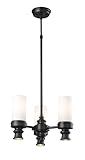 Landmark 66256-3+3 Newfield 3+3-Light Chandelier, 29-Inch, Oiled Bronze