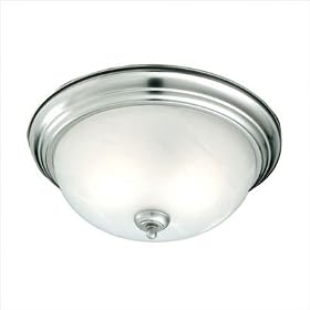 Alabaster Flush Mount in Brushed Nickel by Thomas Lighting