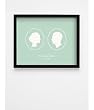 cameo couple silhouette framed art - black frame