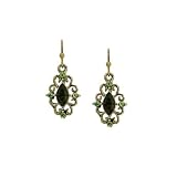 1928 Jewelry Swirly Antique Filigree Earrings