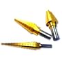 Neiko 3-Piece Titanium Step Drill Bits Set M2 Steel - 28 Sizes, SAE